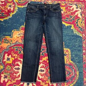 White House Black Market Dark Blue Denim Jeans crop size 4